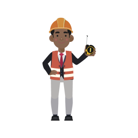 worker with tape measure
